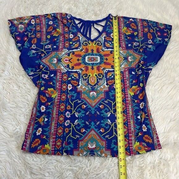Trina Turk Tapestry Swim Cover Up Colorful Tunic Mini Dress Size Large NWOT - Picture 5 of 12